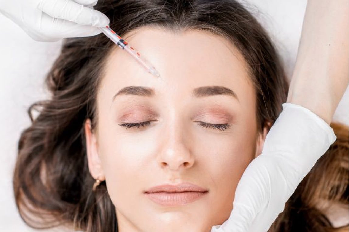 Beauty Injections. Woman Getting Face Lifting Procedure Closeup